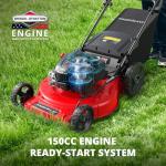 PowerSmart 22-Inch Gas Lawn Mower, 150cc B&S Engine, Self-Propelled, 3-in-1 Mulching System, 6 Cutting Heights, Rear-Wheel Drive, Durable Steel Deck