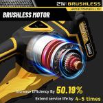 Hedge Trimmer Cordless(Battery & Charger Included), Electric Handheld Bush Shrub Trimmer, 22'' Edge Trimmer with 3/4'' Cutting Capacity & 3000RPM & BRUSHLESS, Compatible with Extension Pole, 4.4LBS