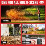 MZK Cordless Leaf Blower,20V Battery Powered Electric Blower for Lawn Care, Electric Lightweight Leaf Blower for Blowing Leaves, Patio Cleaning and Dust(2 * 2Ah Battery & Charger Included),LF40D13