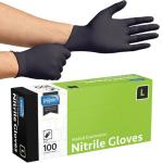 Inspire Black Nitrile Disposable Gloves | 4.5 Nitrile Disposable Safety Medical Cooking Cleaning Black Gloves
