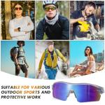 YENPK 12 Pack Safety Glasses, ANSI Z87.1+UV Protective Eyewear, Impact Resistant Anti-Scratch Safety Goggles for Men Women（Blue Mirror & Gray frame）