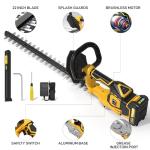 Hedge Trimmer Cordless(Battery & Charger Included), Electric Handheld Bush Shrub Trimmer, 22'' Edge Trimmer with 3/4'' Cutting Capacity & 3000RPM & BRUSHLESS, Compatible with Extension Pole, 4.4LBS