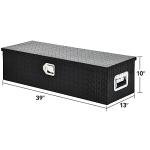 YITAMOTOR 39 Inch Truck Bed Tool Boxes Heavy Duty Aluminum with Sliding Shelf,Diamond Plate ToolBox for Pick Up Truck RV Trailer, Chest Storage Organizer with Lock and Keys