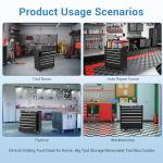 IDEALHOUSE Rolling Tool Chest, 6 Drawers Tool Storage Cabinet, Toolbox with Wheels, Portable Tool Cabinet Organizer with Locking System & Drawer Liners, Tool Storage Cart for Garage, Workshop, Black