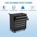 IDEALHOUSE Rolling Tool Chest, 6 Drawers Tool Storage Cabinet, Toolbox with Wheels, Portable Tool Cabinet Organizer with Locking System & Drawer Liners, Tool Storage Cart for Garage, Workshop, Black