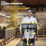 Spampur Power Tool Organizer, 8 Drill Holders Wall Mount, 3 Layer Heavy Duty Metal Storage for Garage Organization, Tools Storage with Hooks, Screwdriver Hammer Holder, Father's Day Mens Birthday Gift