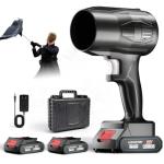 Cordless Leaf Blower,21V Electric Handheld Leaf Blower,with 2×4.0Ah Batteries & Fast Charger,500000RPM Blower for Patio Cleaning, Lawn Care, Blowing Leaves and Dust