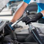 KAYGO Safety Work Gloves PU Coated,12 Pairs KG11PB Seamless Knit Glove for Men and Women, with Smooth Grip on Palm and Fingers, Ideal for General Duty Work (X-Large, Black)