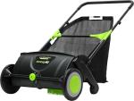 Earthwise LSW70021 21-Inch Width Leaf & Grass Push Lawn Sweeper, Black