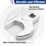 WORKPRO 3/8" Drive Crowfoot Wrench Set, 10-Piece SAE Open-End Wrenches with Clip-on Organizer, 3/8"-1", Great for Automotive Repair Work Hard-To-Reach Areas