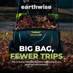 Earthwise LSW70021 21-Inch Width Leaf & Grass Push Lawn Sweeper, Black