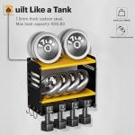 Spampur Power Tool Organizer Wall Mount with Charging Station, Tool Battery Holder with 4 Outlet Power Strip15 Min Assembly & Maximum 100lb Load by Heavy Duty Metal, 4 Slots for Cordless Drill