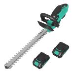 22'' Hedge Trimmer Cordless, Electric Handheld Bush Clipper 3000RPM 180° Rotatable Head, 2/3'' Blade Gap with 2*Battery & Charge Base