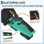 22'' Hedge Trimmer Cordless, Electric Handheld Bush Clipper 3000RPM 180° Rotatable Head, 2/3'' Blade Gap with 2*Battery & Charge Base