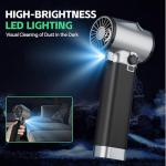 Xoopon Turbo Dryer Blower for Car, 750CFM/3.09LB Thrust Car Dryer Air Blower with 750W & 64MM Brushless Motor, Infinitely Variable Speed, Cordless Car Blower for Drying, Patio Cleaning, Snow Blowing