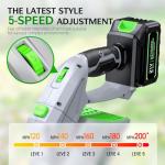 Comchoi Electric Leaf Blower Cordless, 680 CFM 5 Speed Mode, 2 Batteries & Charger, Handheld Leaf Blowers for Lawn Care, Portable Lightweight Grass Blower for Yard, Patio & Outdoor Use