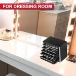 P.I.T. Mini Black Tool Box, Portable 5-Drawer Micro Roll Cab Steel Stackable Tool Box with Liner, Black Small Tool Case for Tools Storage and Organizers, Home DIY