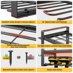 Jusgym Power Tool Organizer Wall Mount, 3-Tier Tool Storage Rack with 8 Drill Holders, 300LBS Load Heavy Duty Cordless Tool Shelf for Garage Organization, Gift for Men