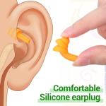 120 Pairs Silicone Ear Plugs, Earplugs for Noise Cancelling, Reusable Colored Ear Plugs Hearing Protection Earplugs Noise Reduction for Sleeping Study Swimming Construction (6 Colors)