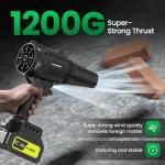 YUQUESEN Cordless Leaf Blower, 980,000 RPM Handheld Leaf Blower with 2 X 4.0Ah Batteries & Charger, Lightweight Leaf Blowers for Patio Cleaning, Lawn Care, Leaves, Dust - Cool Black