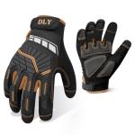 Heavy Duty Work Gloves, Impact Protection Mechanic Gloves, Synthetic Leather Work Gloves, Touchscreen Capable