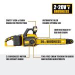 Pyrcruax 40V(20V*2) 16" Brushless Chainsaw Cordless, Electric Chainsaw Fully Compatible with DeWalt 20V MAX, Auto-Oiling, Tool-Free Tensioning, Safety Chain Brake, Batteries and Charger Not Included