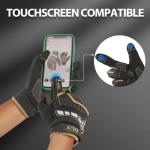 Heavy Duty Work Gloves, Impact Protection Mechanic Gloves, Synthetic Leather Work Gloves, Touchscreen Capable
