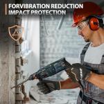 Heavy Duty Work Gloves, Impact Protection Mechanic Gloves, Synthetic Leather Work Gloves, Touchscreen Capable