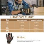 Heavy Duty Work Gloves, Impact Protection Mechanic Gloves, Synthetic Leather Work Gloves, Touchscreen Capable
