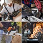 Heavy Duty Work Gloves, Impact Protection Mechanic Gloves, Synthetic Leather Work Gloves, Touchscreen Capable