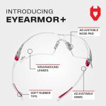 NoCry Clear Safety Glasses for Women with Adjustable Frames — Anti Fog Safety Glasses with 100% UV Protection & Scratch Resistance, ANSI Z87.1 Rated — Perfect Safety Goggles for Women, Nursing Goggles