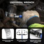 DISEN Oil Filter Wrench Set, 8PCS Oil Filter Swivel Wrench Set 2-3/4" to 5-1/4", 9" & 12" Adjustable Oil Filter Pliers,Universal 3-Jaw Removal Tool with 1/2" to 3/8" Adapter, Organized in Storage Case