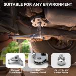 DISEN Oil Filter Wrench Set, 8PCS Oil Filter Swivel Wrench Set 2-3/4" to 5-1/4", 9" & 12" Adjustable Oil Filter Pliers,Universal 3-Jaw Removal Tool with 1/2" to 3/8" Adapter, Organized in Storage Case