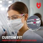 NoCry Clear Safety Glasses for Women with Adjustable Frames — Anti Fog Safety Glasses with 100% UV Protection & Scratch Resistance, ANSI Z87.1 Rated — Perfect Safety Goggles for Women, Nursing Goggles