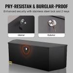 VEVOR Trailer Tongue Box, Heavy Duty Trailer Tongue Tool Box Storage Organizer with Lock & Keys, Utility Tool Chest for Pickup Truck Bed, RV, SUV, Off-Road Vehicle, Steel, 36" x 12" x 12"