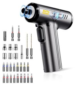 AutoShark Electric Screwdriver Cordless Rechargeable 3.6V, 0.15-5N·m Precision Torque Control, 30pcs S2 Alloy Bits, 2000mAh Power Screwdriver Repair Tool Kit for Electronics, PC, Phone & Laptop
