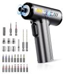 AutoShark Electric Screwdriver Cordless Rechargeable 3.6V, 0.15-5N·m Precision Torque Control, 30pcs S2 Alloy Bits, 2000mAh Power Screwdriver Repair Tool Kit for Electronics, PC, Phone & Laptop