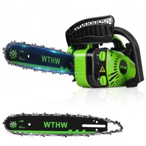 WTHW 25.4CC Top Handle Chainsaw – 12 Inch Gas Powered Arborist Saw for Tree Climbing & Pruning – Lightweight 2-Cycle Engine, Easy Start System & Auto Oiling (WT22)