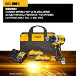 DEWALT 20V MAX XR Brushless Cordless 1/2 in. Drill Driver Kit With DEWALT POWERPACK Batteries and Charger (DCD801QQ2)