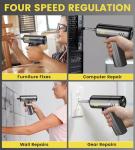 AutoShark Electric Screwdriver Cordless Rechargeable 3.6V, 0.15-5N·m Precision Torque Control, 30pcs S2 Alloy Bits, 2000mAh Power Screwdriver Repair Tool Kit for Electronics, PC, Phone & Laptop