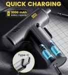 AutoShark Electric Screwdriver Cordless Rechargeable 3.6V, 0.15-5N·m Precision Torque Control, 30pcs S2 Alloy Bits, 2000mAh Power Screwdriver Repair Tool Kit for Electronics, PC, Phone & Laptop