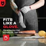 NoCry Premium Cut Resistant Gloves Food Grade — 100% Food Safe — Level 5 Meat Cutting Glove for Chefs & Butchers — Perfect Mandoline Glove or Oyster Shucking Gloves with Superior Comfort & Dexterity