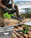 WTHW 25.4CC Top Handle Chainsaw – 12 Inch Gas Powered Arborist Saw for Tree Climbing & Pruning – Lightweight 2-Cycle Engine, Easy Start System & Auto Oiling (WT22)