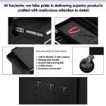 Yaciente 5-Drawer Tool Box with Wheels, Rolling Tool Storage Cabinet with Detachable Top Tool Chest and Locking Mechanism, Metal Tool Cart for Garage Workshop and Room Use (Black)