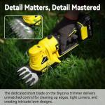 Bryzova 21V 2-in-1 Cordless Hedge Trimmer with 2 Blades (8.7'' & 5.2'') & 2×2.0Ah Batteries, Includes Charger, Lightweight Single Handed Electric Shrub Trimmer for Garden, Lawn, Bushes