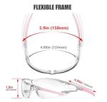 HTS HUNTERSKY S239 Protective Clear pink Small Safety Glasses women youth protecting eyes from wind dust proof night bike riding cycling running lab chemistry goggles