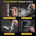 3.7V Precision Electric Screwdriver Set,50 IN 1 Small Power Magnetic Storage Mini Electric Screwdriver Cordless Set USB Charging Repair Tool Kit for Electronics Laptop Phone Camera Glasses Watch