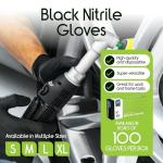 Inspire Black Nitrile Disposable Gloves | 4.5 Nitrile Medical Exam Cooking Cleaning Disposable Black Gloves (Box Of 100, Medium)
