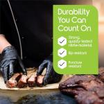 Inspire Black Nitrile Disposable Gloves | 4.5 Nitrile Medical Exam Cooking Cleaning Disposable Black Gloves (Box Of 100, Medium)