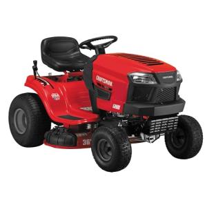 Craftsman 36" Gas Riding Lawn Mower with 11.5 HP* Briggs and Stratton Single-Cylinder Engine, Gas Lawn Tractor with 7-Speed Transmission, Red/Black